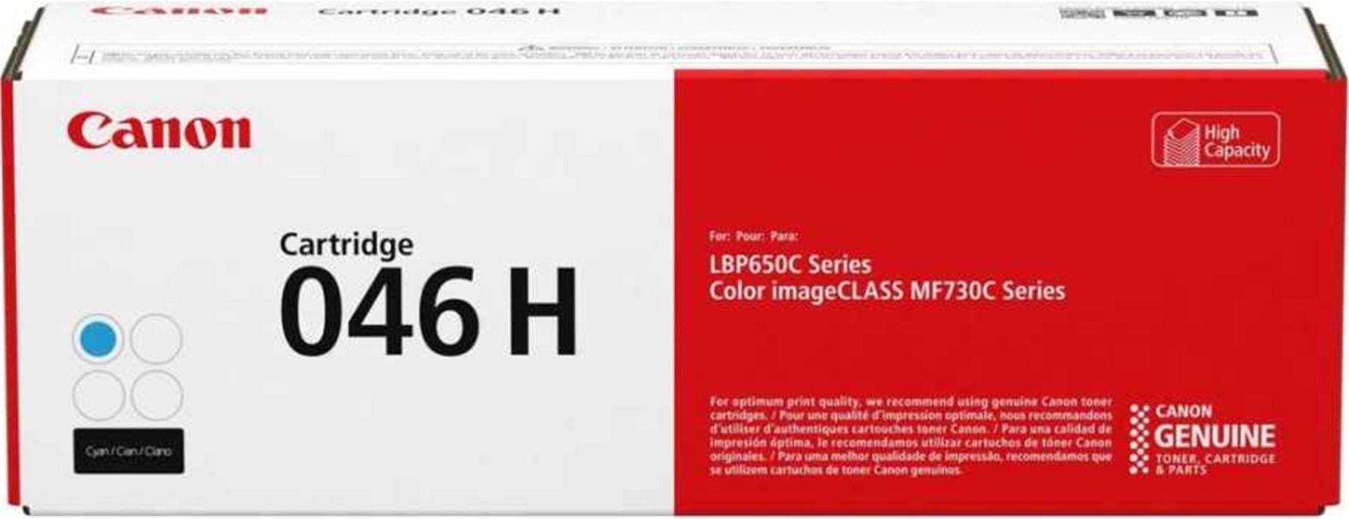 Canon Cartridge 046H Cyan (Mavi) Yüksek Kapasiteli Orijinal Toner Kartuşu (5.000 Sayfa)