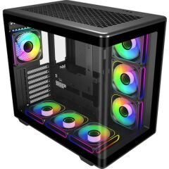 Cooler Master Elite 600 Curve TG Siyah ARGB Mid Tower Kasa PSU YOK