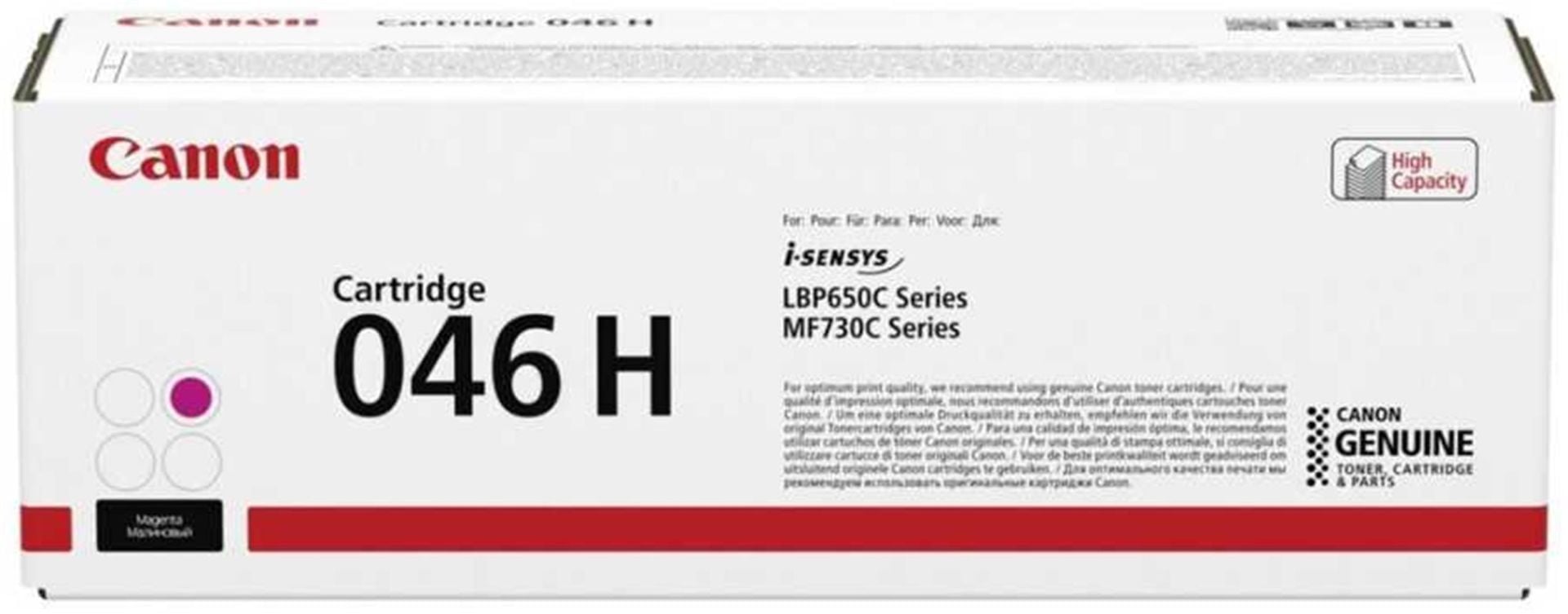 Canon Cartridge 046H Magenta (Macenta) Yüksek Kapasiteli Orijinal Toner Kartuşu (5.000 Sayfa)