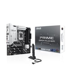 ASUS PRIME Z890M‑PLUS WIFI Intel Core Ultra (Series 2) Uyumlu DDR5 8666 MT/s mATX Anakart – 1×HDMI 1×DisplayPort 1×USB 20 Gbps Type‑C (DP‑Alt Mode) 3×M.2 Slots Wi‑Fi 7 Bluetooth 5.4 Realtek 2.5 Gb Ethernet Z890 Çipset LGA 1851