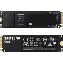 Samsung 990 EVO 2TB MZ‑V9E2T0BW PCIe 4.0 x4 / 5.0 x2 NVMe 2.0 M.2 2280 SSD 5 Yıl Garantili – 5000 MB/s Okuma • 4200 MB/s Yazma • 1200 TBW