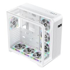 1ST PLAYER RT7 BEYAZ DIGITAL 850W 80+ GOLD FULL MODÜLER 4X12CM ARGB 3 TARAFLI TEMPERLİ CAM USB 3.0 - TYPE C ATX KASA