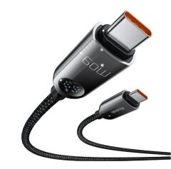McDodo CA-4780 60W USB-C to USB-C Dijital HD Göstergeli Hızlı Şarj ve Data Aktarım Kablosu 1.2 Metre PD Destekli