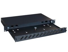 HCS DataLink Boş Fiber Optik Modüler Patch Panel (19'' Genişlik, 1U Yükseklik, Siyah)