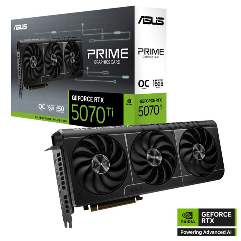 ASUS GeForce PRIME RTX 5070 Ti O16G 16GB GDDR7 256-Bit 1xHDMI 3xDP Ekran Kartı