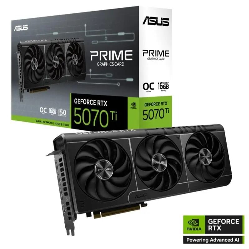 ASUS GeForce PRIME RTX 5070 Ti O16G 16GB GDDR7 256-Bit 1xHDMI 3xDP Ekran Kartı