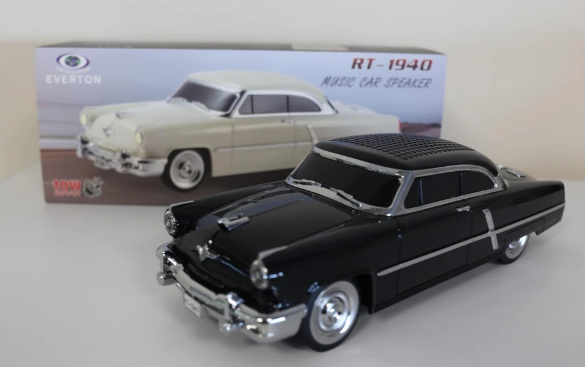 Everton RT-1940 Arabalı Nostaljik Radyo - Bluetooth, FM, USB, TF, AUX, Şarjlı - Siyah