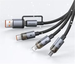 MCDODO CA-7260 6sı 1 Arada 100W Şeffaf Çoklu Kablo 1.2m