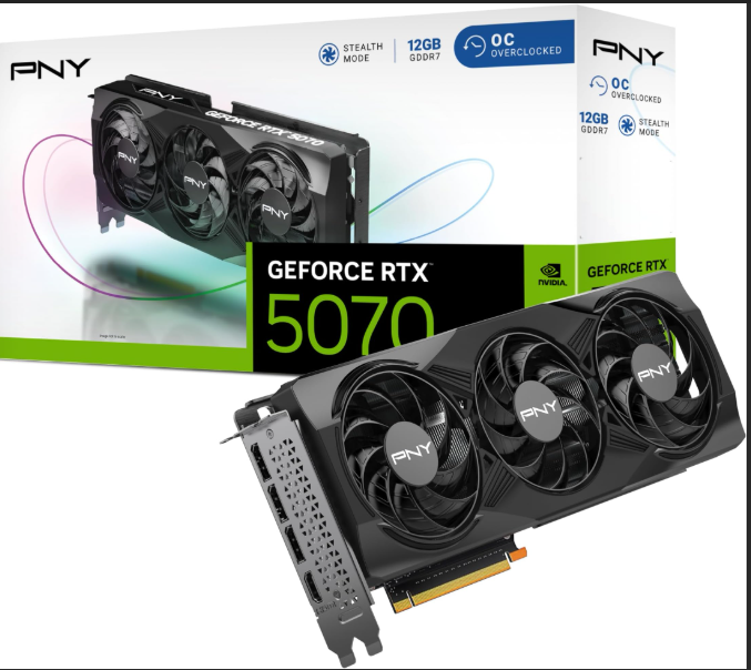 PNY GeForce RTX 5070 VCG507012TFXPB1 12GB GDDR7 192-Bit PCIe 5.0 DLSS 4 Gaming Ekran Kartı