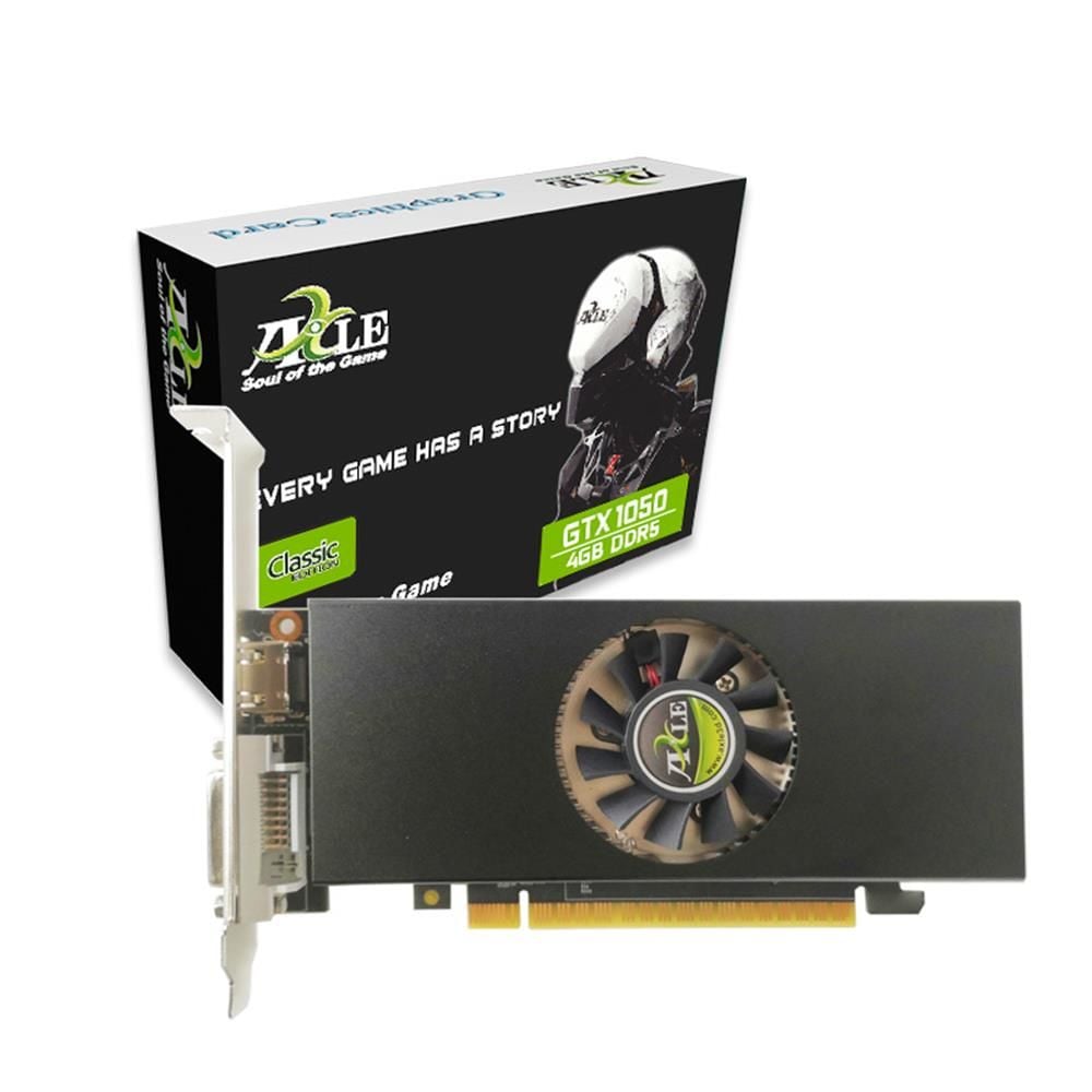 AXLE GeForce GTX 1050 PCI‑E 4 GB GDDR5 128‑bit PCI‑Express 3.0 Ekran Kartı (Pascal Mimarisi, HDMI/DVI/DisplayPort Çıkışları)