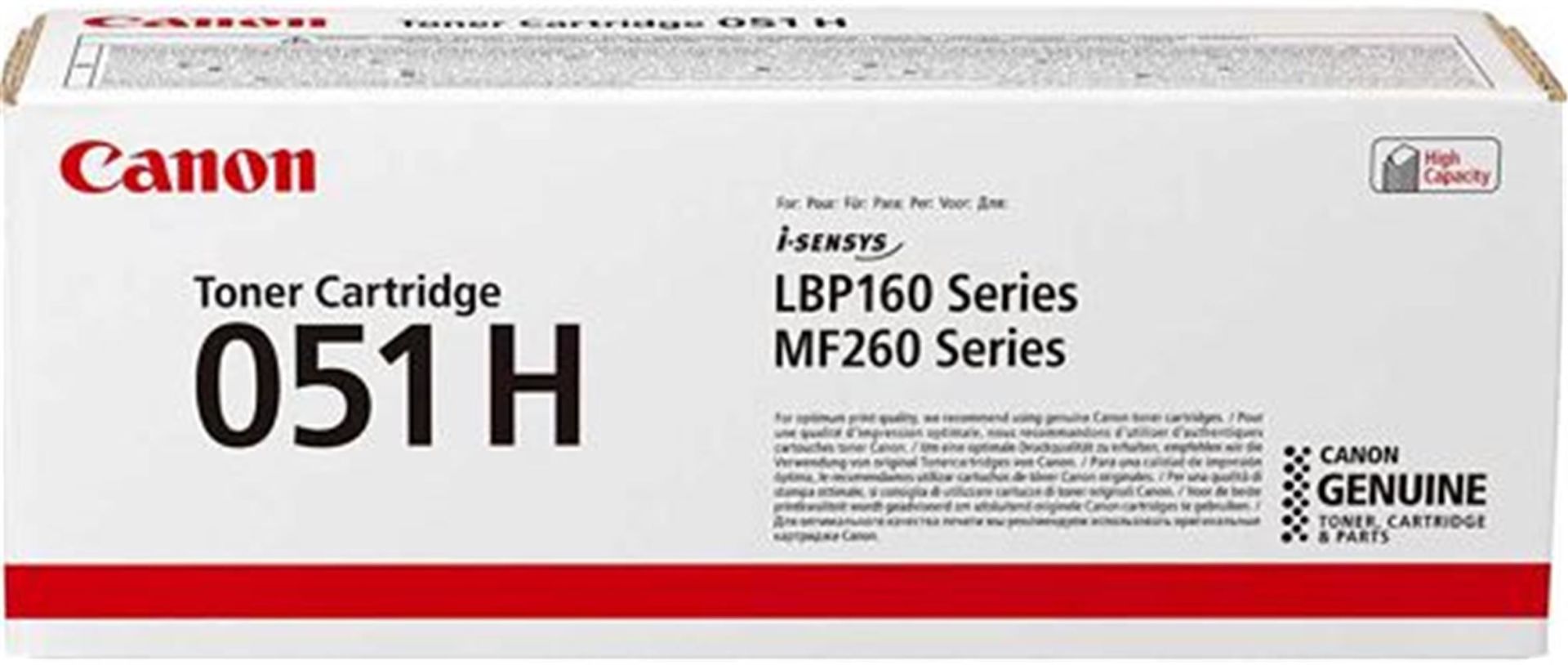 Canon CRG-051H Siyah (Black) Yüksek Kapasiteli Toner Kartuşu - i-SENSYS LBP162dw / MF264dw / MF267dw / MF269dw - 4.100 Sayfa
