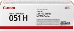 Canon CRG-051H Siyah (Black) Yüksek Kapasiteli Toner Kartuşu - i-SENSYS LBP162dw / MF264dw / MF267dw / MF269dw - 4.100 Sayfa