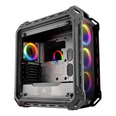 COUGAR PANZER EVO RGB Full‑Tower ATX / E‑ATX Steel + Tempered Glass Kasa 4 x VORTEX RGB Fan + Fan Kontrol Kutusu, USB 3.1 Gen2 Type‑C, Siyah