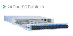 Full Set 24 Port (48 Fiber) Single Mode (SM) SC Duplex (DX) 19'' 1U Rack Tipi Yüksek Yoğunluklu Çekmeceli Fiber Optik Patch Panel