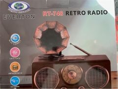 Everton RT-748 Bluetooth FM-USB-TF-AUX Şarjlı Nostaljik Radyo
