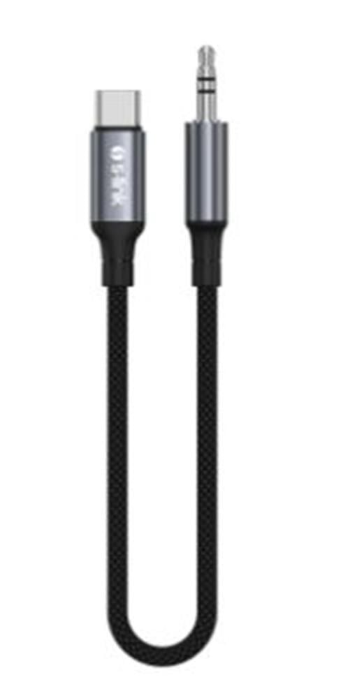 S-Link Armor MC-01 1.2 Metre Type-C to 3.5mm AUX Örgülü Metal Başlıklı Siyah Ses Kablosu