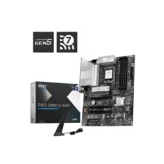 MSI PRO Z890‑S WIFI Intel Z890 LGA 1851 DDR5 UDIMM 4×DDR5 8600+ MT/s OC 256GB Max 1×HDMI 1×DisplayPort 1×Thunderbolt 4 USB‑C 6×USB‑A 3×M.2 Gen5/Gen4 2.5G LAN Wi‑Fi 7 Bluetooth 5.4 ATX Anakart
