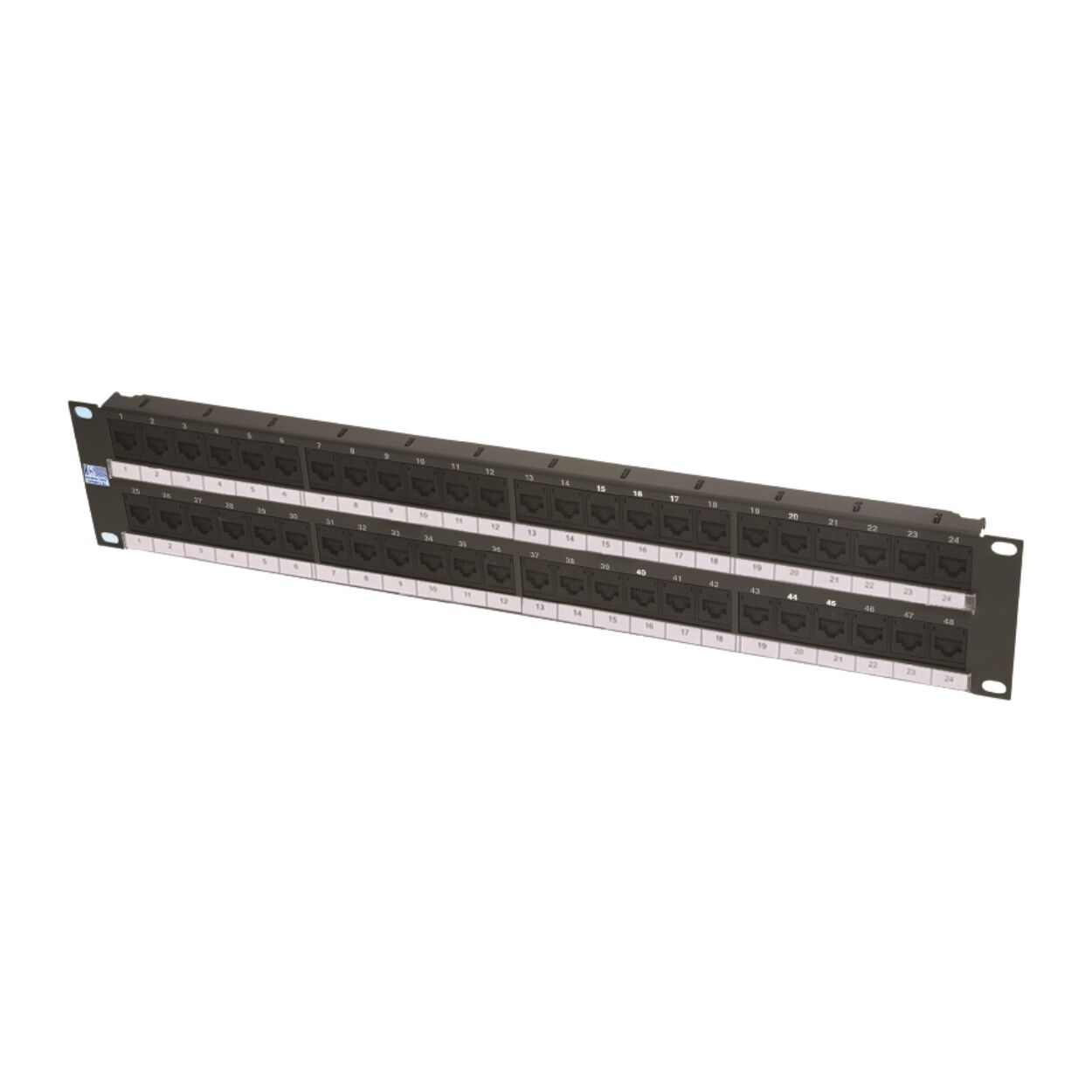 HCS DataLink 250 48 Port RJ-45 UTP Cat.6 19'' 2U 110 IDC Patch Panel (Dolu)