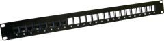 HCS DataLink 250/500/600 Boş Keystone Panel (24 Port, FTP/STP Ekranlı, 19'' Genişlik, 1U Yükseklik, Siyah)