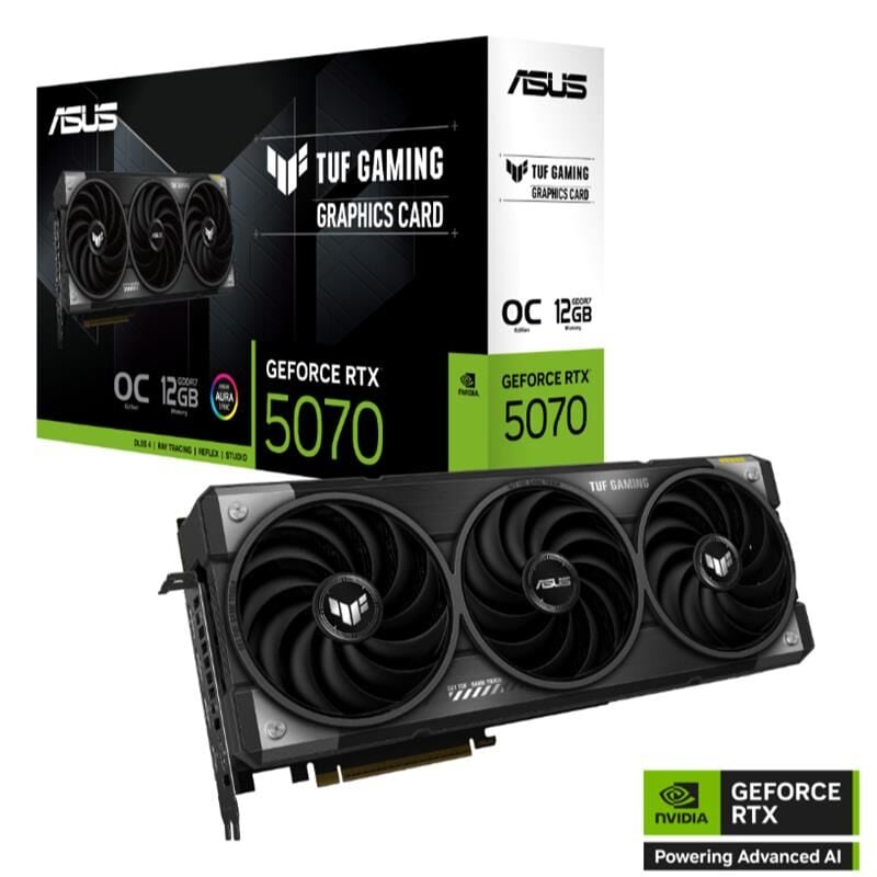 ASUS GeForce TUF RTX 5070 O12G Gaming 12GB GDDR7 192Bit Ekran Kartı