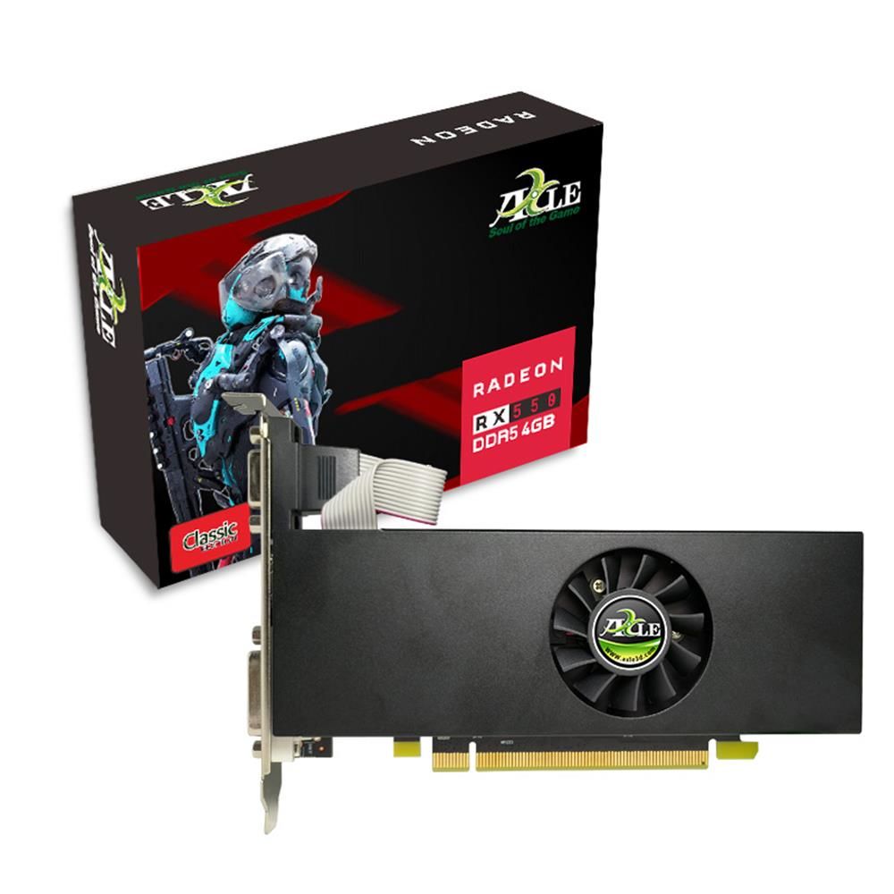 AXLE RX550 PCI‑E 4 GB GDDR5 128 bit DVI‑D/CRT‑HDMI‑DisplayPort LP (Low Profile) AMD Radeon RX 550 512‑çekirdekli Grafik Kartı