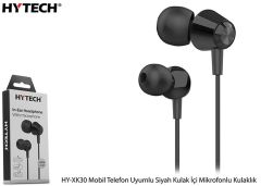 Hytech HY-XK30 3.5mm Jaklı Mikrofonlu Kulak İçi Kablolu Kulaklık - Siyah