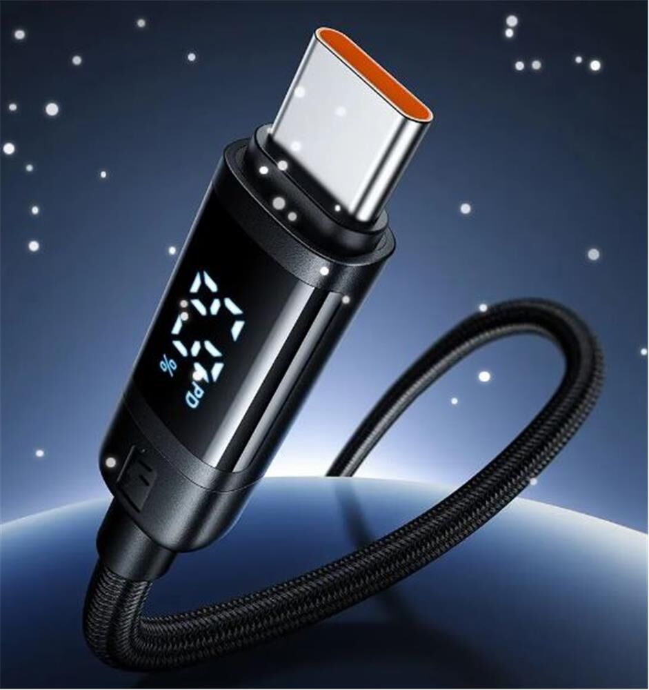 McDodo CA-5780 60W USB-C to USB-C Dijital Göstergeli Hızlı Şarj ve Data Aktarım Kablosu 1.2 Metre PD Destekli