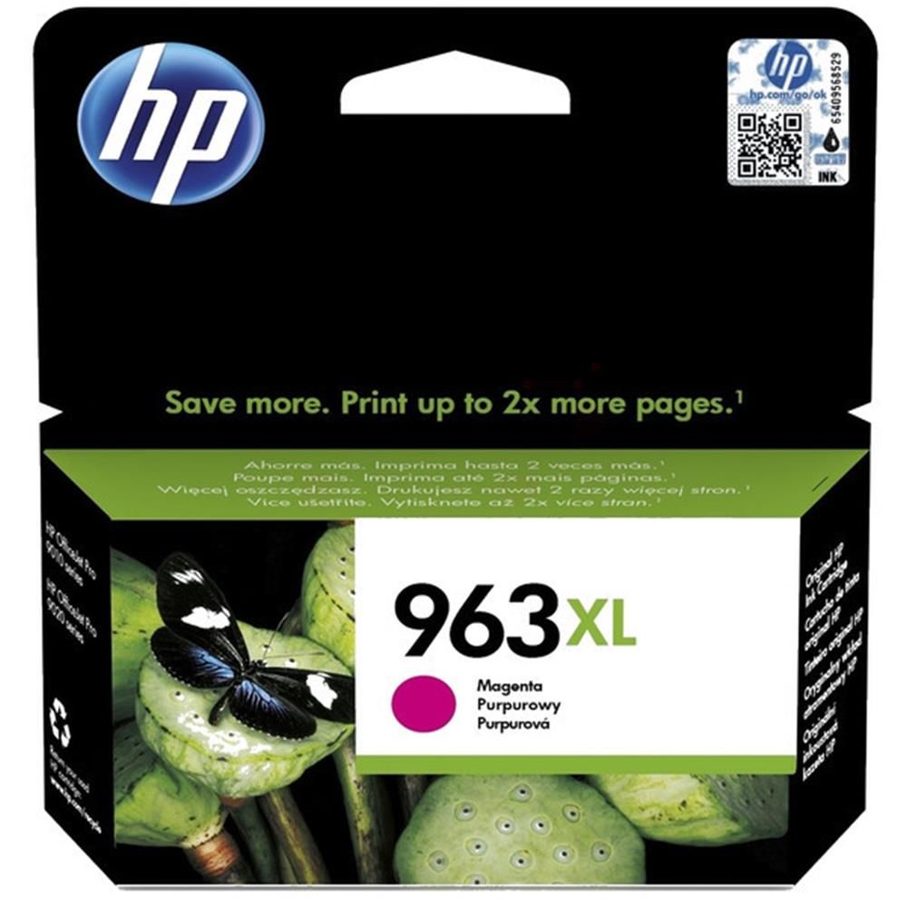 HP 963XL Magenta (Kırmızı) Orijinal Yüksek Kapasiteli Mürekkep Kartuşu (3JA28A)