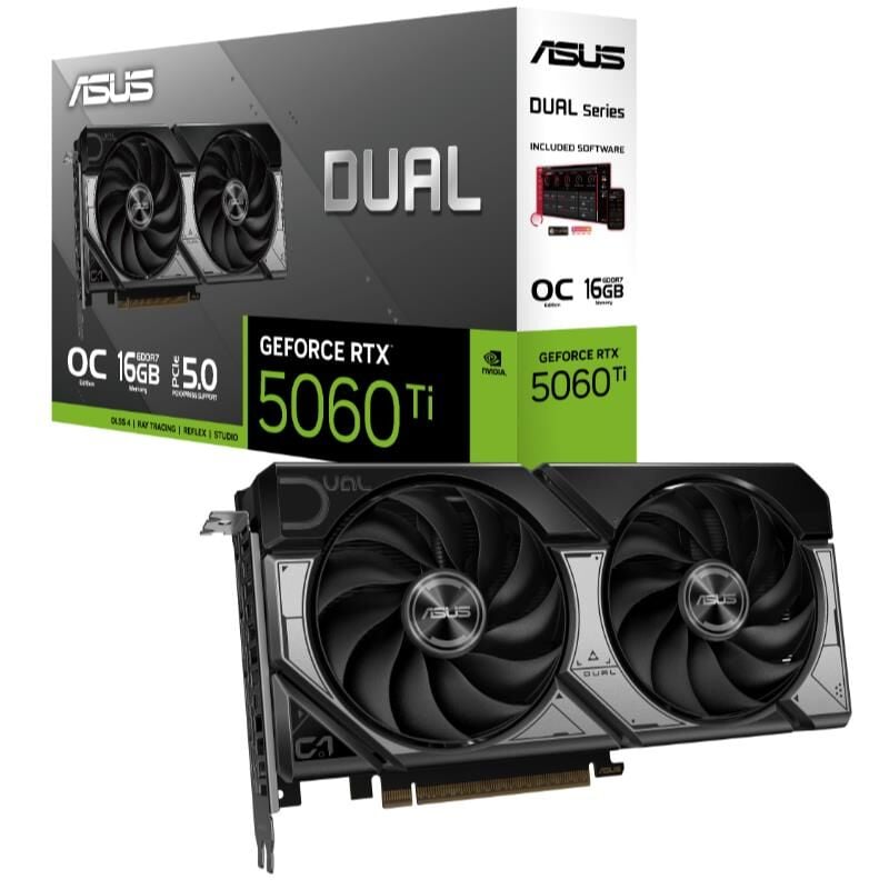 ASUS Dual GeForce RTX™ 5060 Ti OC Edition 16GB GDDR7 128‑Bit PCIe 5.0 2.5‑Slot Ekran Kartı