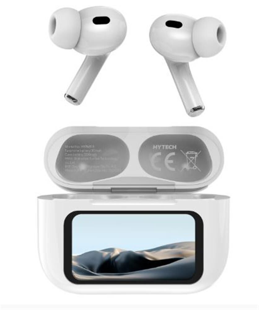 Hytech HY-TWS16 Beyaz Dijital Ekranlı Bluetooth 5.4V TWS Kablosuz Mikrofonlu Kulaklık