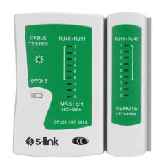 S-link SL-468 RJ45 ve RJ11 Ağ ve Telefon Kablosu Test Cihazı