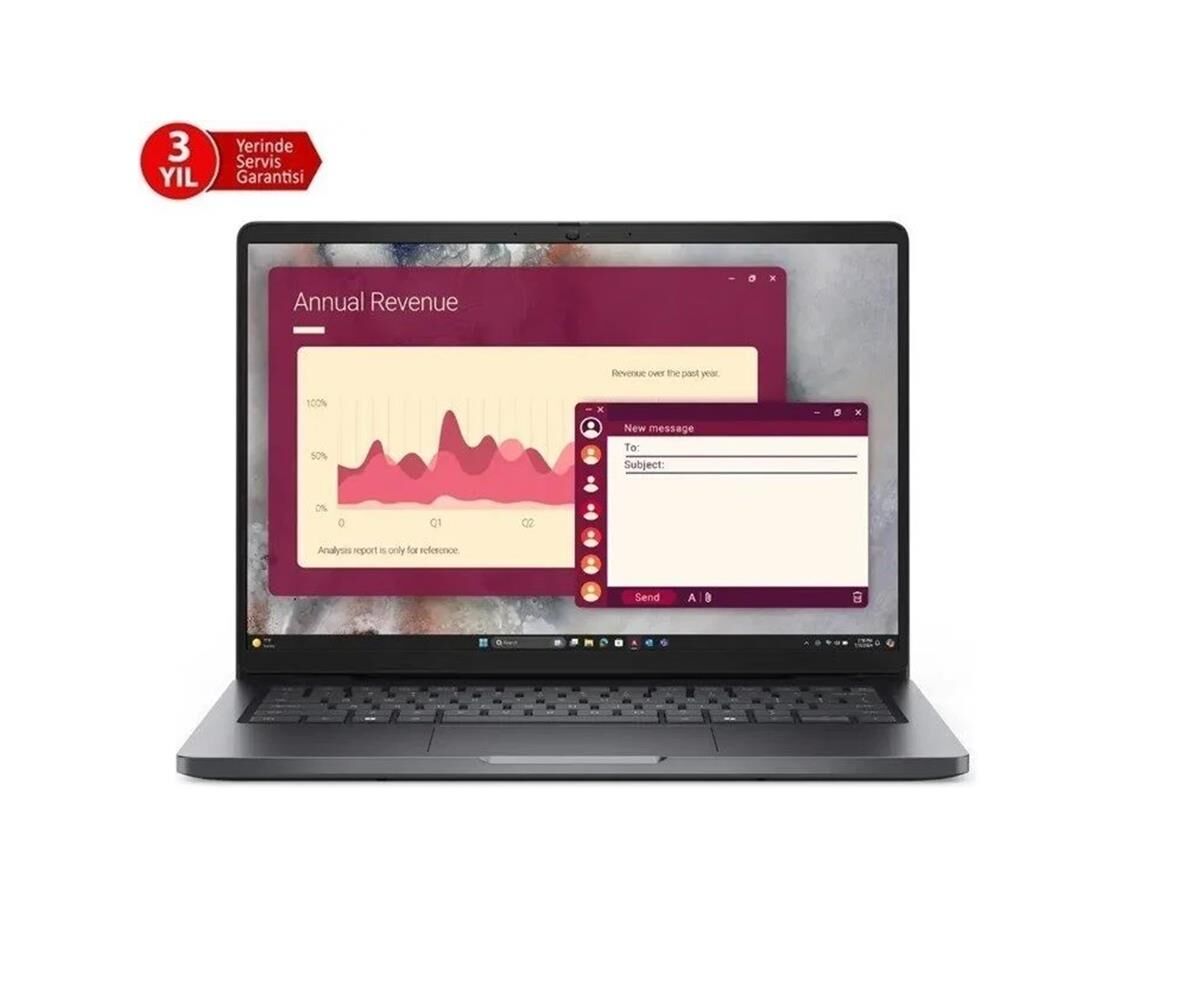 Dell Pro 14 PC14250-C5235325U Intel Core Ultra 5 235U 32GB RAM 512GB SSD 14 inç FHD+ FreeDOS Taşınabilir Bilgisayar