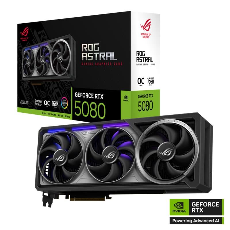 ASUS GeForce ROG Astral RTX 5080 O16G Gaming 16GB GDDR7 256Bit Ekran Kartı
