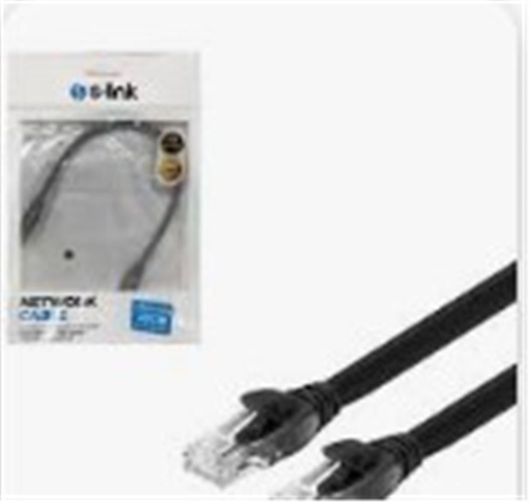 S-link SL-CAT6030 0.30 Metre UTP Cat6 Siyah Patch Kablo