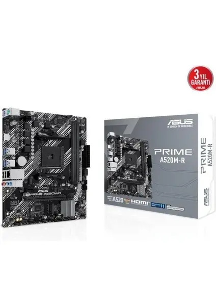 Asus PRIME A520M-R AMD AM4 DDR4 5100 HDMI M2 USB3.2 mATX