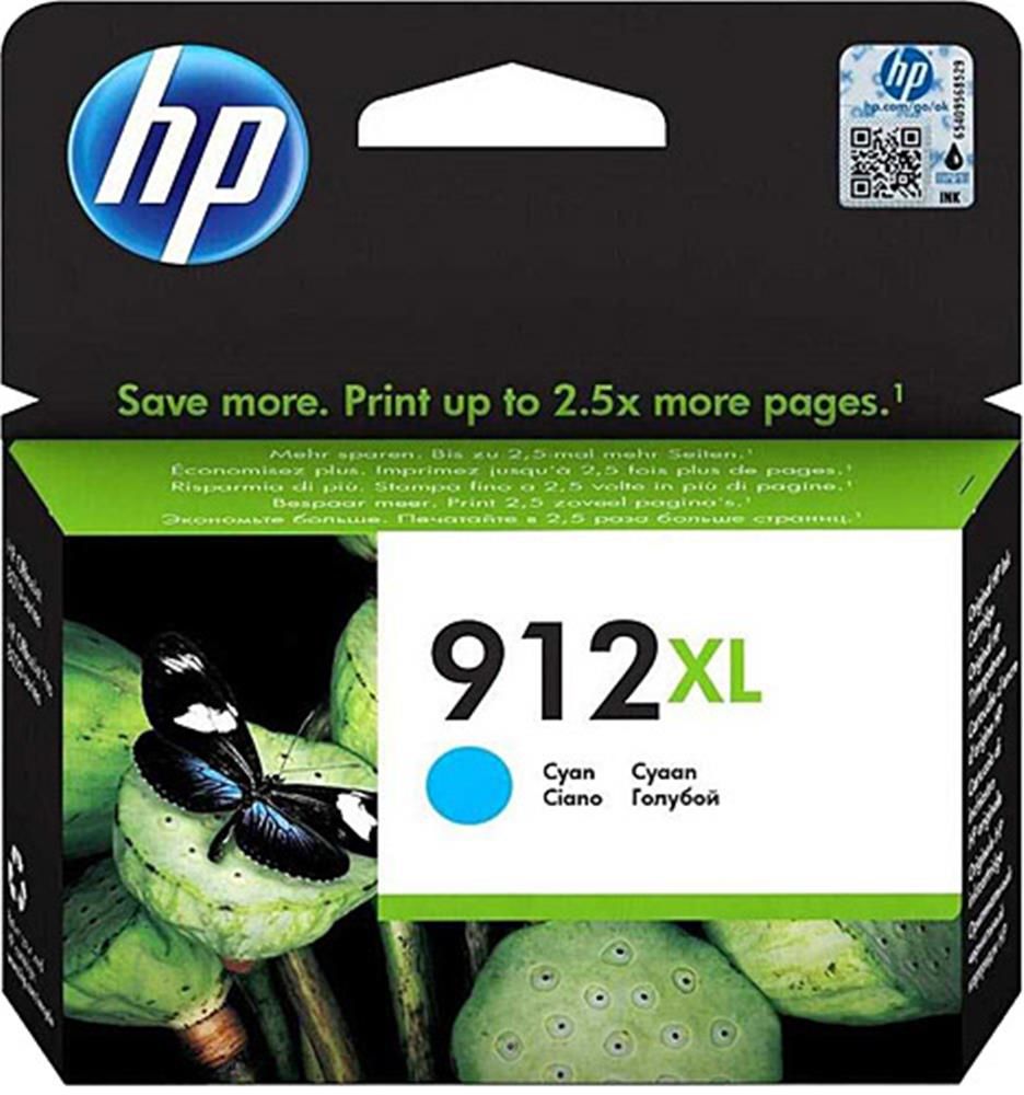 HP 912XL Cyan (Mavi) Yüksek Kapasite Orijinal Mürekkep Kartuşu (3YL81A)