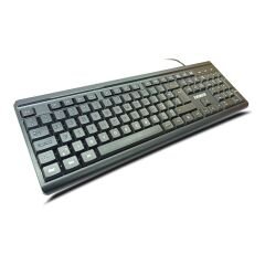 EVEREST KB-741F Siyah/Gri USB 2M Bakır Kablolu Türkçe F Klavye