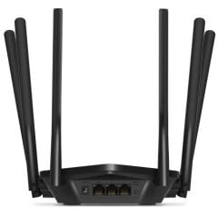 TP‑LINK Mercusys MR50G AC1900 802.11ac 6‑antenli 16‑dbi Beamforming 3×3 MU‑MIMO 1900 Mbps (600+1300 Mbps) Dual‑Band Kablosuz Wi‑Fi Router, 1×Gigabit WAN + 2×Gigabit LAN Siyah