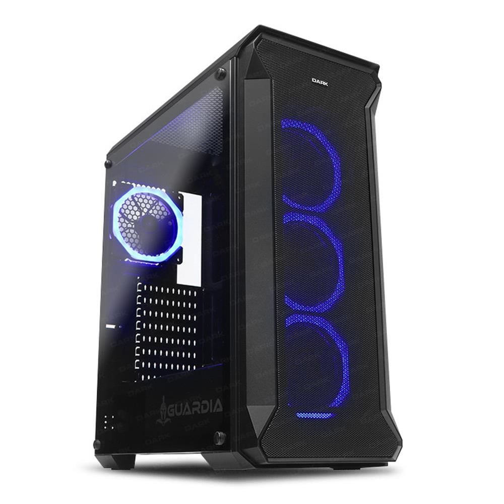 Dark GUARDIAN 4x12cm Dual RGB Fan USB 3.0 Tempered Glass ATX Oyuncu Kasası