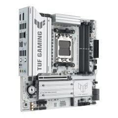 ASUS TUF GAMING B850M-PLUS WIFI 7 White AMD B850 Soket AM5 DDR5 8000MHz(OC) mATX Anakart