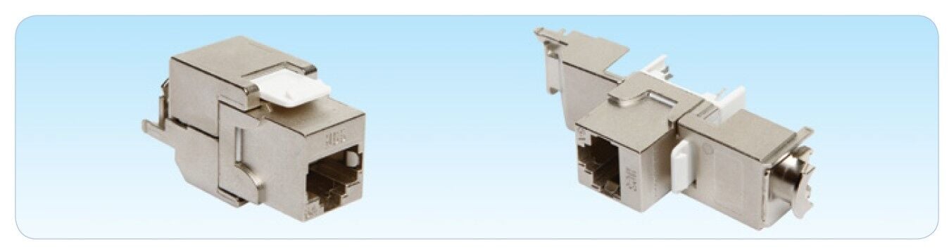 HCS CAT6A FTP Toolless Keystone Jack CAT 6A, LSA+ / 110 IDC T568 A/B, 180