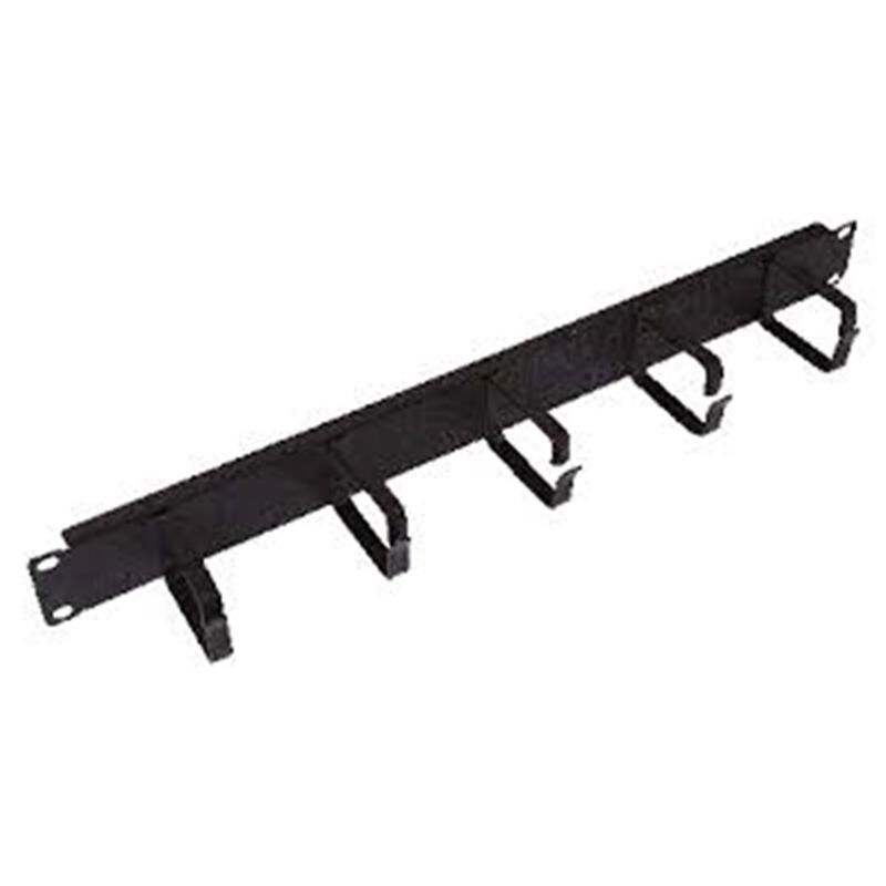 HCS C01‑09A07 1U 19'' Rackmount Kablo Düzenleyici Fırçalı Panel Black RAL 9005 (Hook’suz)