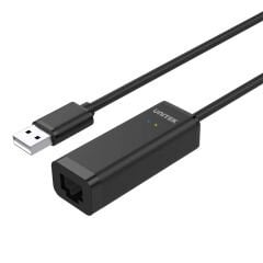 UNITEK Y‑1468 USB 2.0 to Fast Ethernet (10/100Mbps) Adaptör 15 cm Siyah USB‑A Erkek – RJ45 Dişi IPv4/IPv6, COE, Wake‑on‑LAN