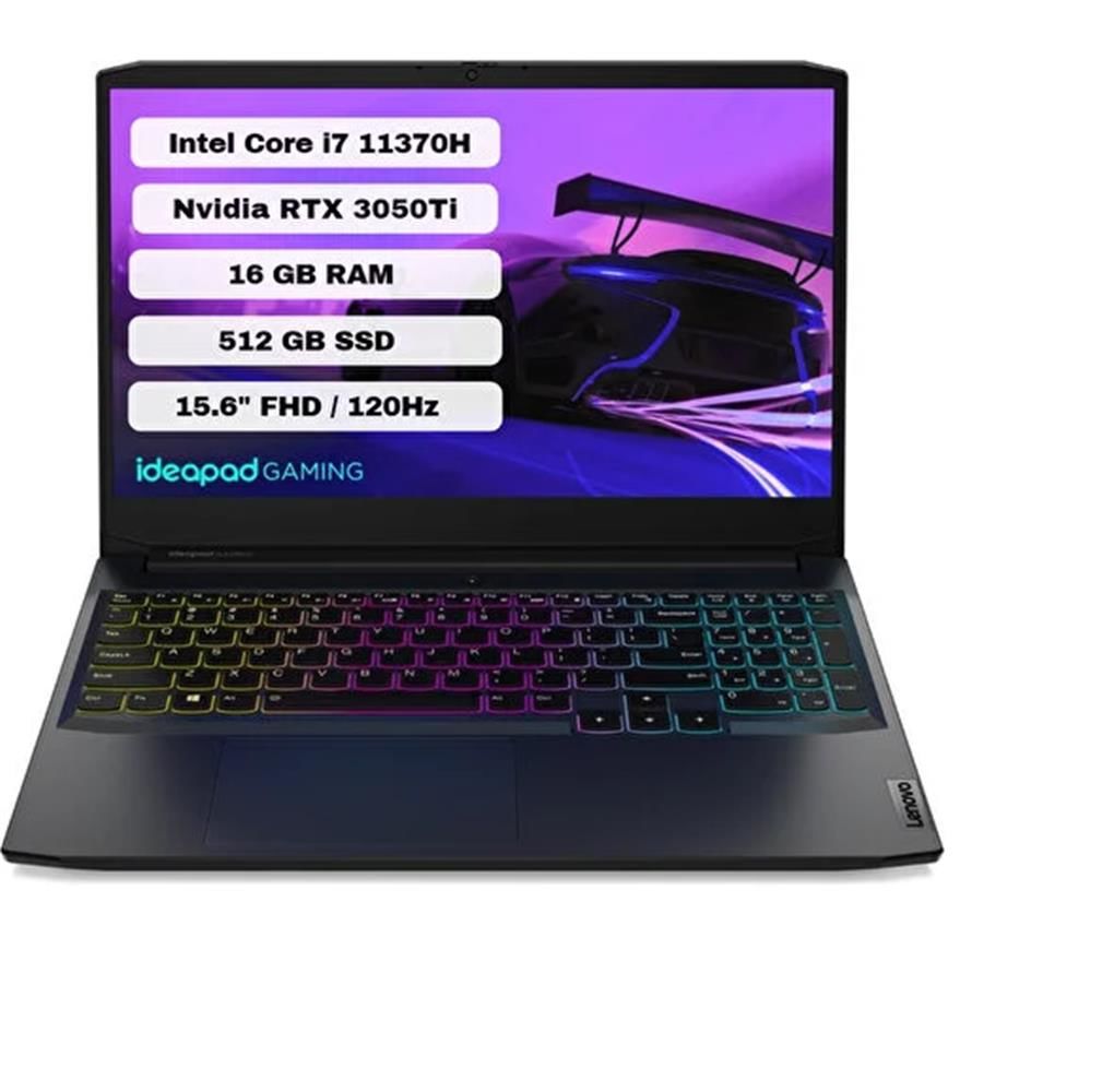 Lenovo Ideapad Gaming 3 82K101J9TX i7-11370H 16GB 512GB SSD RTX 3050Ti Freedos 15.6'' FHD Notebook