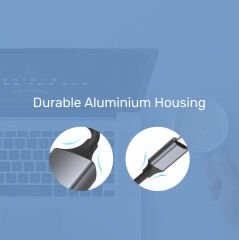 UNITEK U1312A USB‑C to Gigabit Ethernet Adapter USB 3.1 Gen 1 5 Gbps 10/100/1000 Mbps IPv4/IPv6 COE Wake‑on‑LAN Alüminyum Kasa Plug‑and‑Play Space Grey