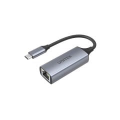 UNITEK U1312A USB‑C to Gigabit Ethernet Adapter USB 3.1 Gen 1 5 Gbps 10/100/1000 Mbps IPv4/IPv6 COE Wake‑on‑LAN Alüminyum Kasa Plug‑and‑Play Space Grey
