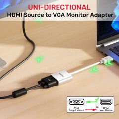UNITEK HDMI to VGA Dönüştürücü 1080P & 60Hz (Y-6333C01)