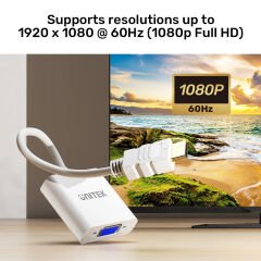 UNITEK HDMI to VGA Dönüştürücü 1080P & 60Hz (Y-6333C01)