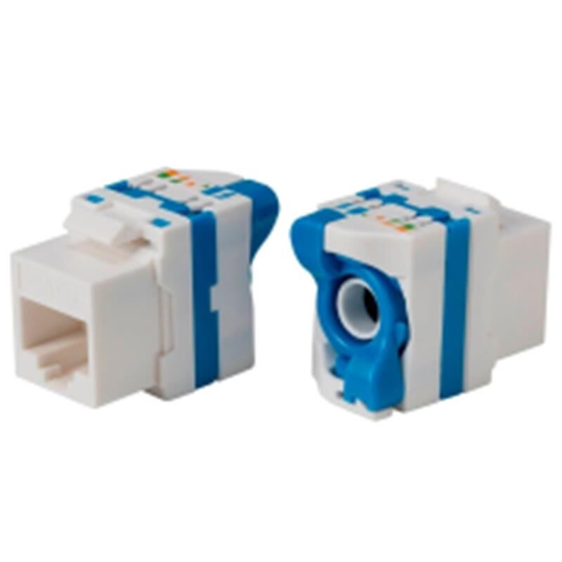 URANIUM KJ‑UC6‑18056DB CAT6 UTP 180° Döner Keystone Jack 180 Derece Çevirmeli RJ45 Ağ Modülü Mavi Renk