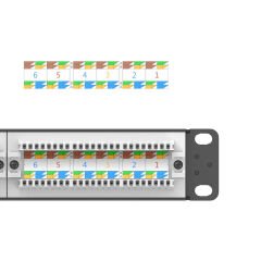 UNITEK CAT6 UTP 24 Port RJ45 Patch Panel T003A – 24‑port Gigabit Ethernet, Altın Kaplama 15 µ, Rack‑Wall Mount Uyumlu, Cat 5/5e Destekli Siyah
